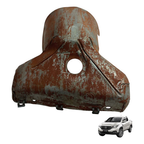 Protetor Calor Defletor Calor Escapamento Fiat Strada 2020 Prateado