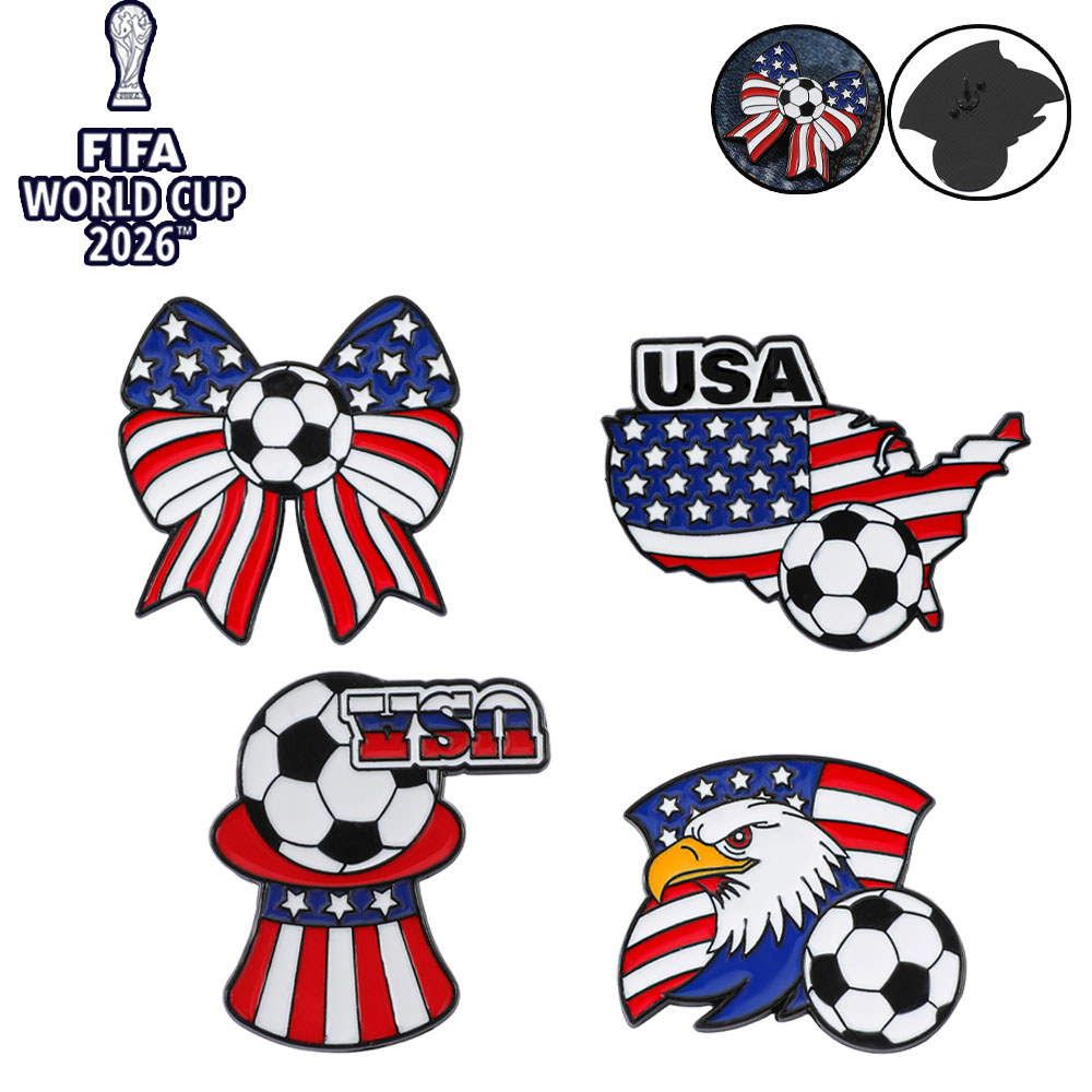 Pino Esmaltado A 23a Copa Do Mundo FIFA Troféu De Futebol Broche Mochila Acessórios Presente Lembrança Ornamento Brinque