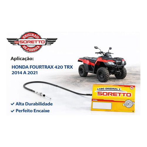Cabo Freio De Mão Quadriciclo Honda Fourtrax Trx 420 14 A 21