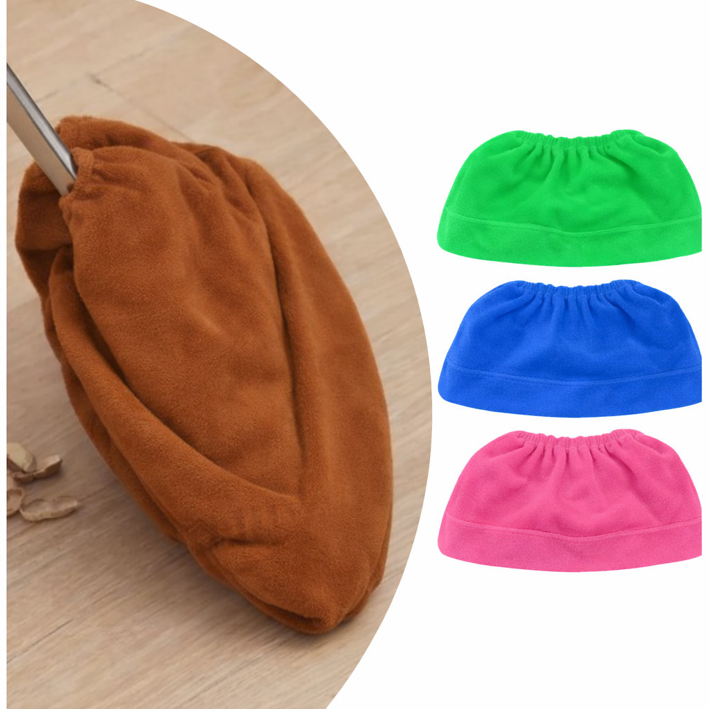 Kit 3 Capas Vassoura Pano Chão Reutilizável Lavável Limpeza Casa Cozinha Banheiro
