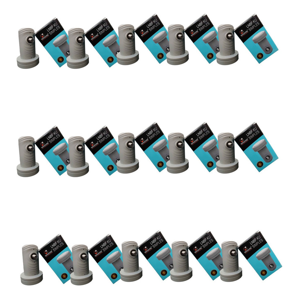 Kit 40 Lnb Simples Banda Ku Universal Lnbf 1 Saída Full Hd