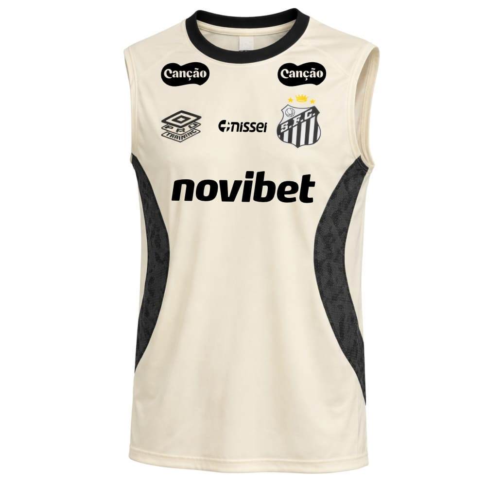 Regata Santos Treino Umbro 2026 C/Patrocínio Off White Oficial + NF