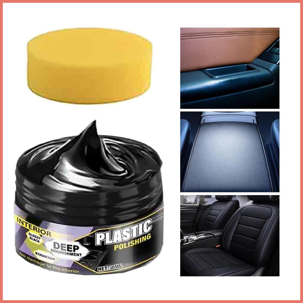 Produtos De Cuidados Interiores Brilho Limpeza Detalhando Restaurador 50ml Pasta Do Painel Carro Com Esponja Para Guarni