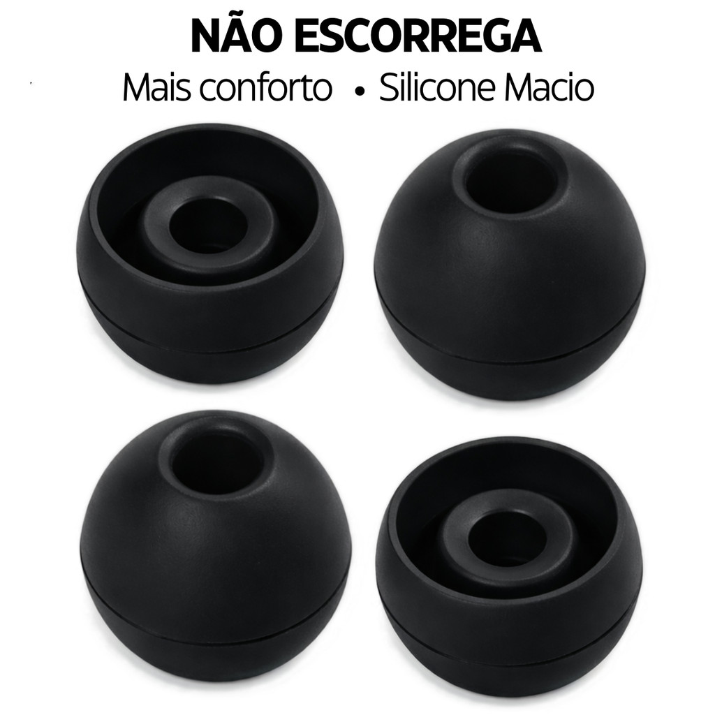 Borracha Fone Ouvido para Xiaomi Redmi Airdots Plug Silicone Antialérgico Encaix