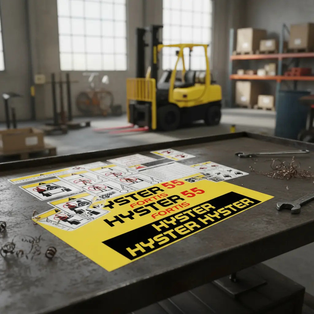 Kit Adesivo Empilhadeira Hyster 55 Fortis Completo Mk Cor Pr