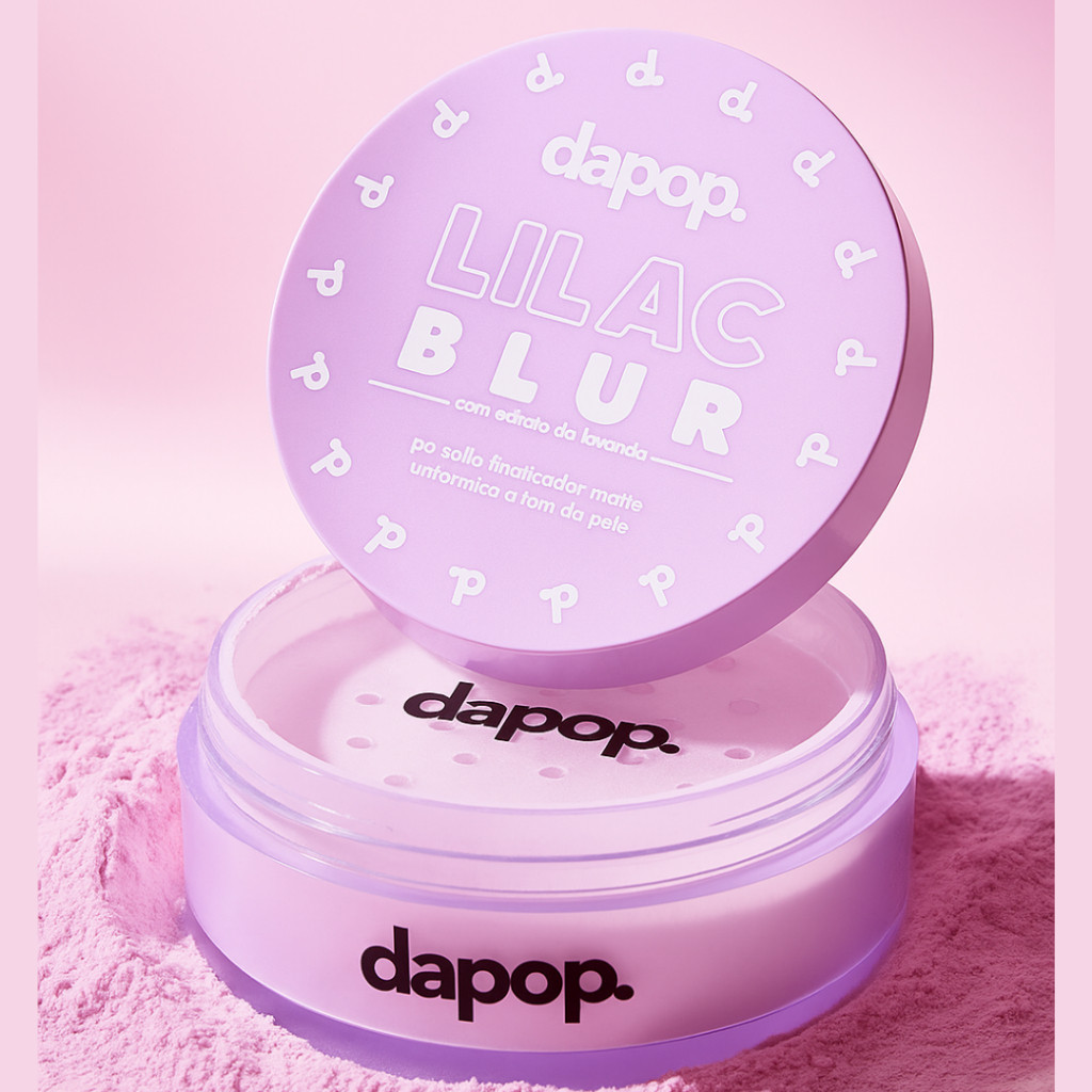 Pó Lilas Lilac Blur Dapop – Pó Solto com Efeito Blur, Controle de Oleosidade e Alta Fixação
