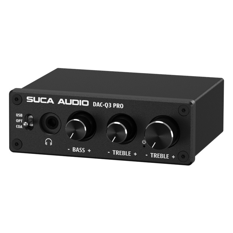 SUCA AUDIO Q3-PRO: DAC USB para jogos com microfone e amplificador de fones de ouvido – Mini amplificador de áudio mesa