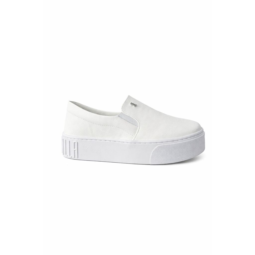 Tênis Santa Lolla  Slip On Branco Flatform Solado Alto