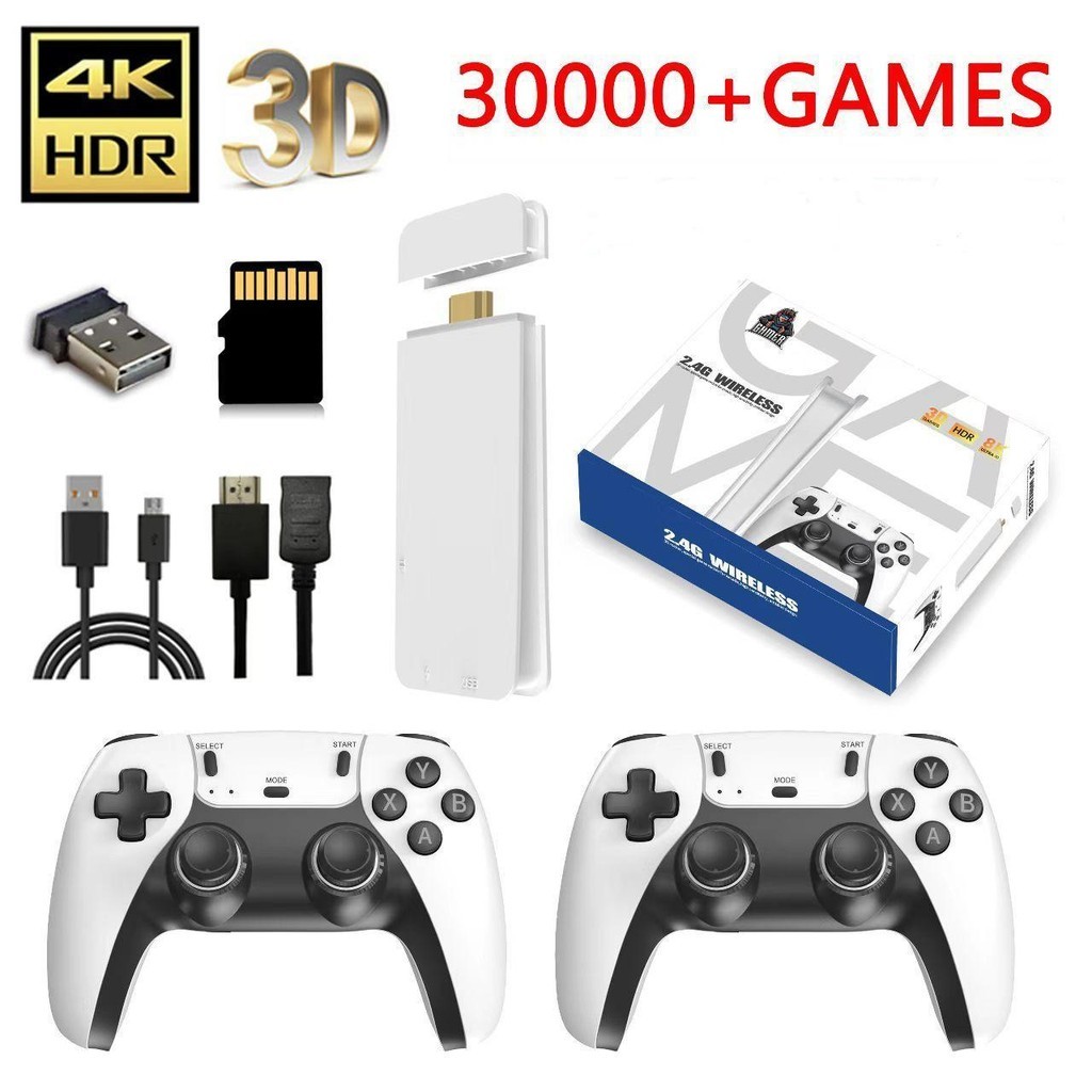 2025 NOVO Vídeo Game Stick M15 Pro 4k 64gb Hdmi Com 2 Controles Se Fio +2mil Jogos em Oferta na Shopee