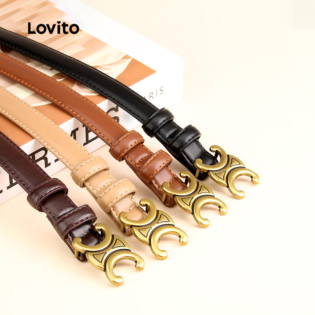 Lovito Clássico e Versátil cinto LCS28A300 em Oferta na Shopee