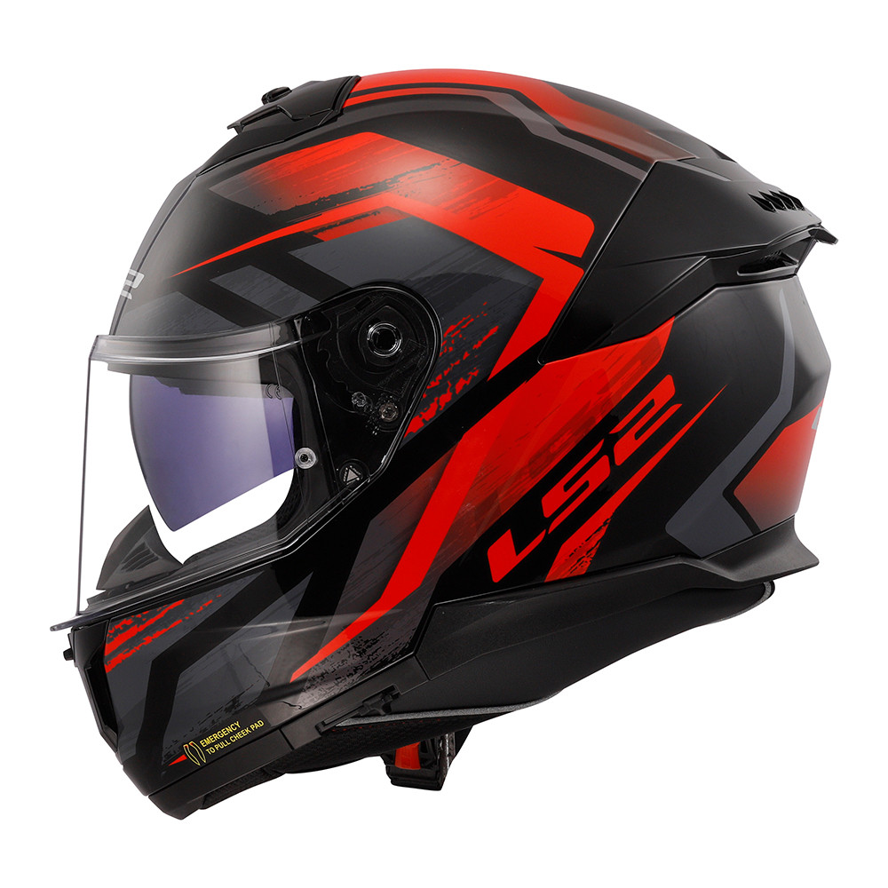 Capacete LS2 Stream II FF808 Fury BLACK/RED