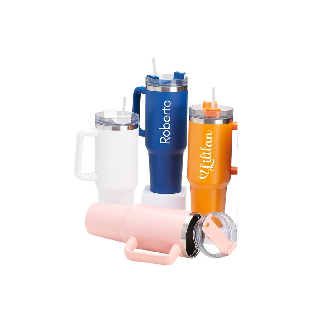 Caneca Térmica Canudo 1200ml Personalizada Nome Inox Resist Stan em Oferta na Shopee