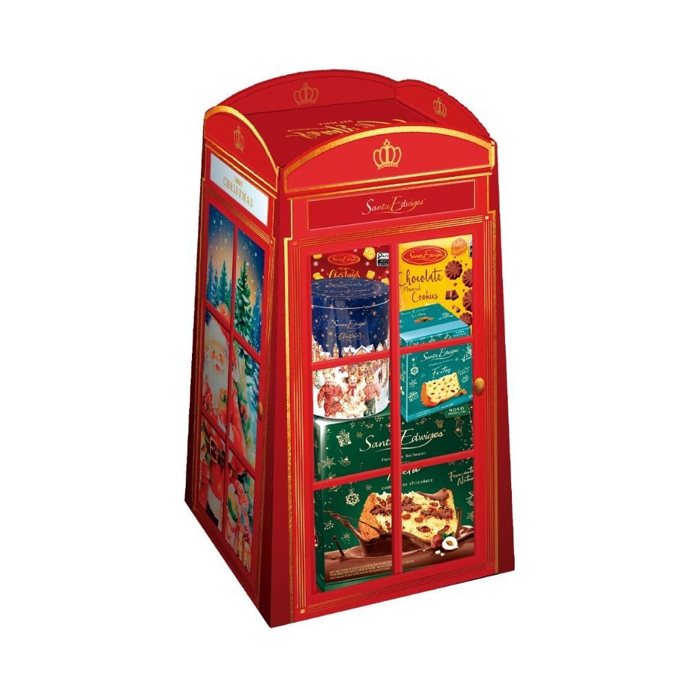Kit Natalino London Cesta de Natal Santa Edwiges 8 itens
