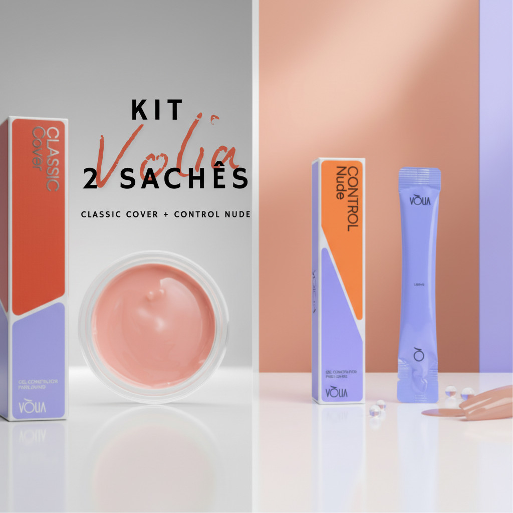 Kit Cover Vólia 2 Sachês 14g – Control Nude + Classic Cover | Gel Construtor UV/LED