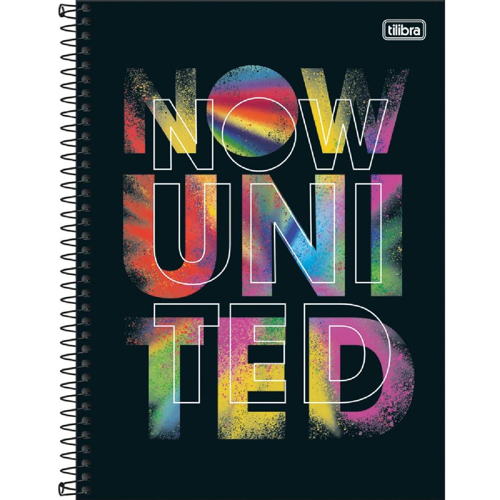 Caderno Espiral Capa Dura Universitário 1 Matéria 80 Fls Now United Capa 02 - Tilibra