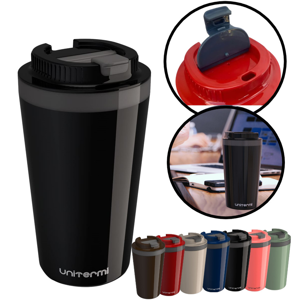 Copo Térmico Minas C/ Tampa Quente E Frio 400ml Unitermi Cor