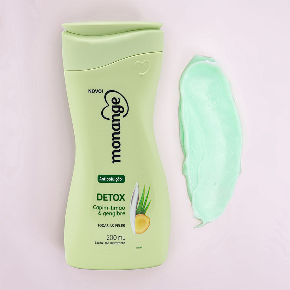 Detalhes do Creme Hidratante Corporal Monange Detox Capim-Limão E Gengibre 200ml