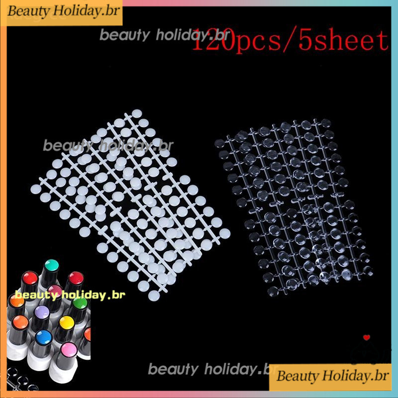 Adegree 120 Peças Paleta De Esmalte Para Arte Em Unhas Ponto Plano Manicure Cartão De Cores Gel Dicas Novo