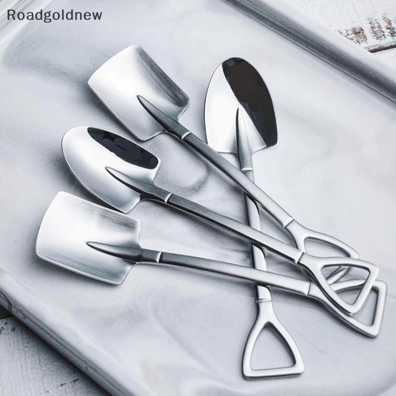 RGN 4 Pçs/set Pá Retro De Aço Inoxidável Colher De Café Sorvete Chá Criativa NW em Oferta na Shopee
