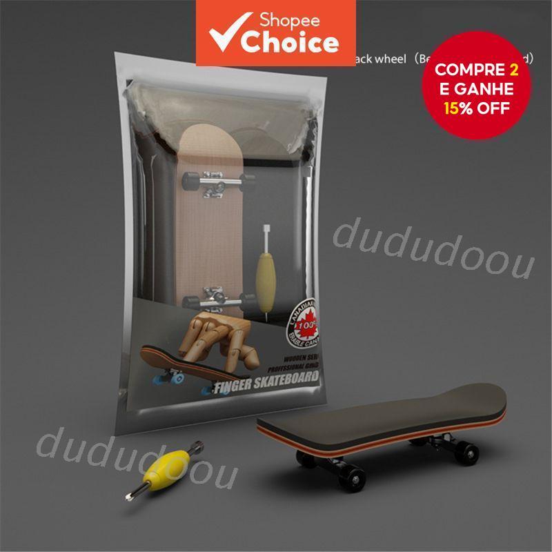 Brinquedo Dedo Skate De Madeira Fingerboard Profissional Stents Conjunto