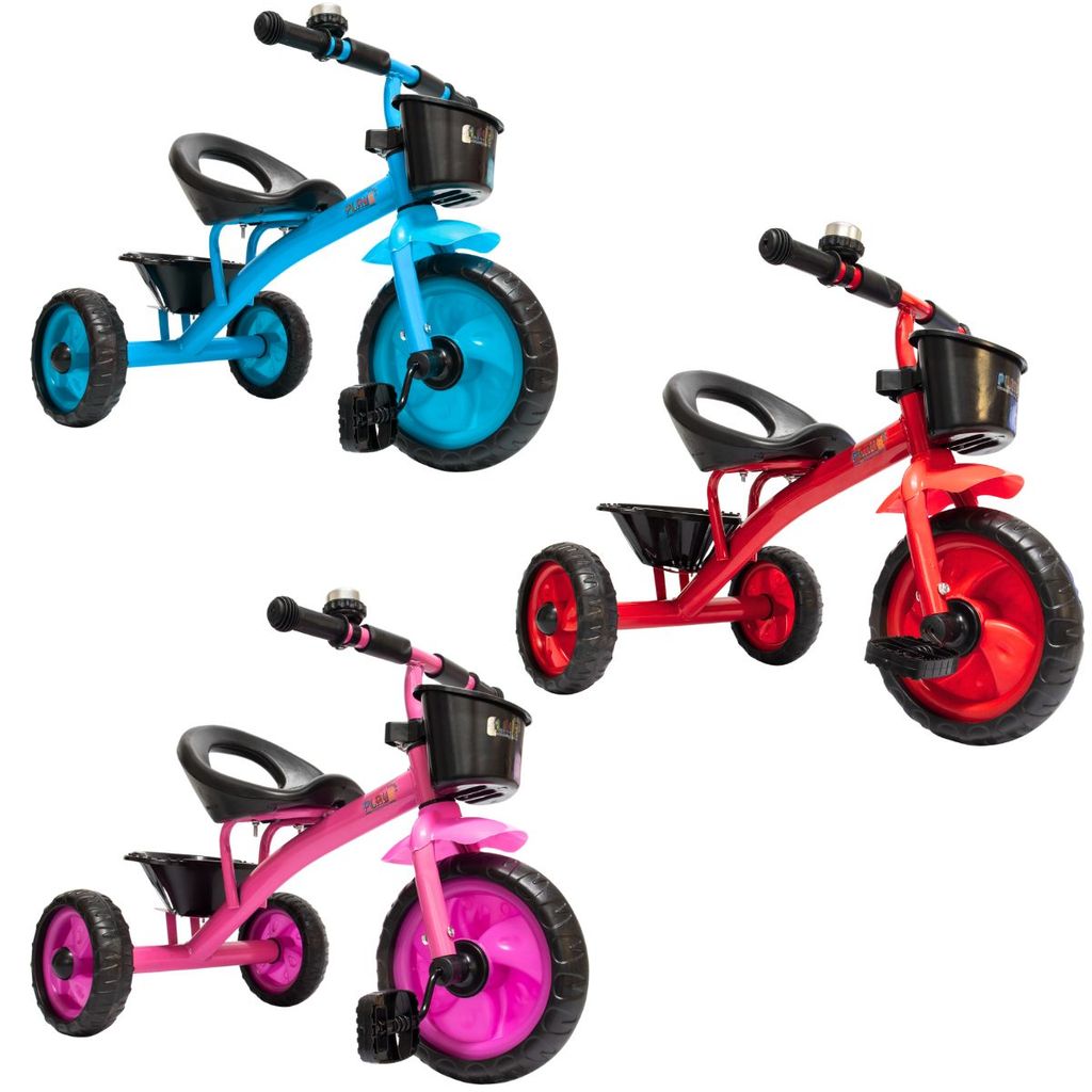 Triciclo Infantil 3 Rodas Motoca Cesta Buzina - PlayDuc