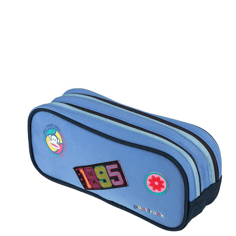 Estojo 2 Compartimentos Paul Frank Casual Patches - Azul — imagem 2 de 2