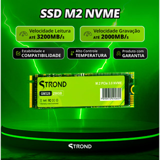SSD STROND 256GB NVME M.2 2280 PCI-E GM328 em Oferta na Shopee