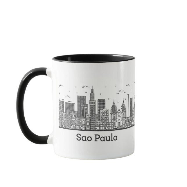 Caneca Cidade de São Paulo | Ponto Turístico SP | Souvenir Decorativo