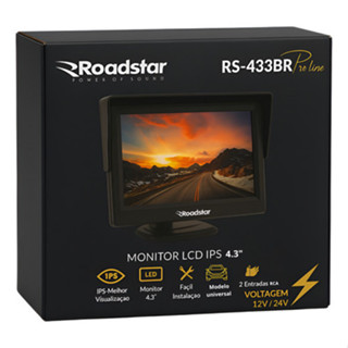 Monitor 4.3 Universal Rs-433br Roadstar Som Automotivo em Oferta na Shopee