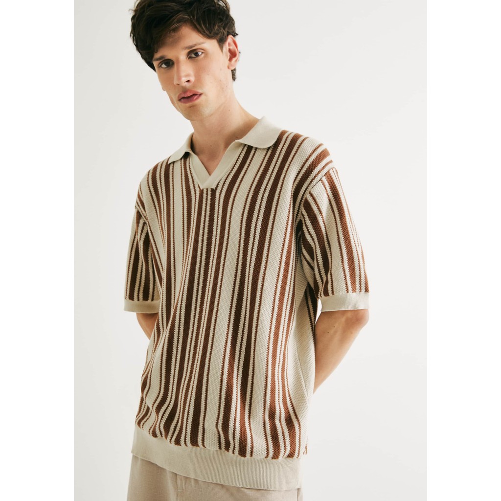 Polo Masculina Tricô Fio Tinto em Oferta na Shopee