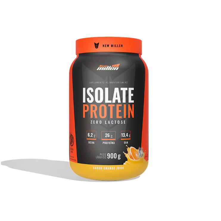 Isolate Protein Sabor Orange Juice 900g New Millen em Oferta na Shopee