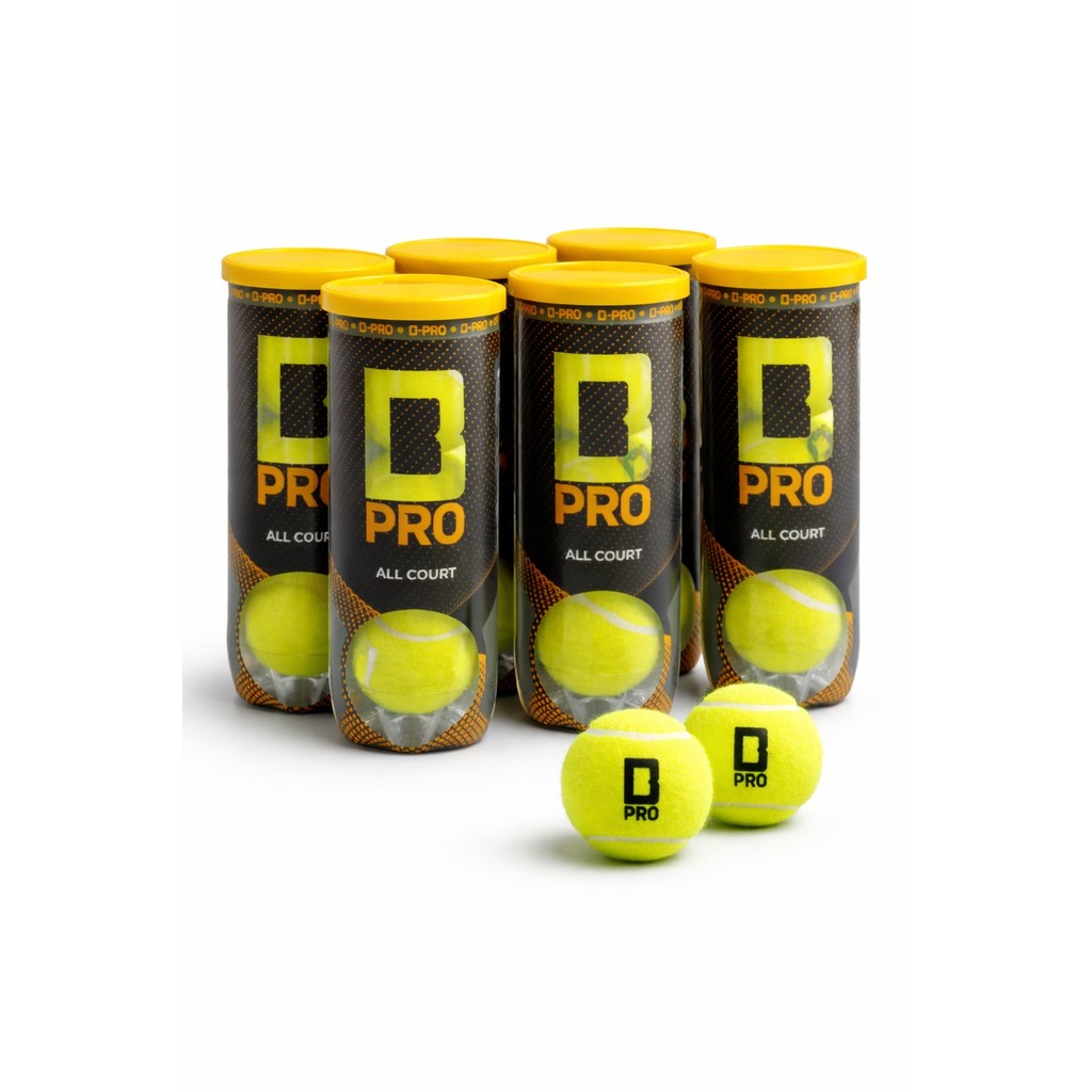 Bola de Tênis Profissional All Court Kit 6 Tubos 18 Bolas Alta Performance
