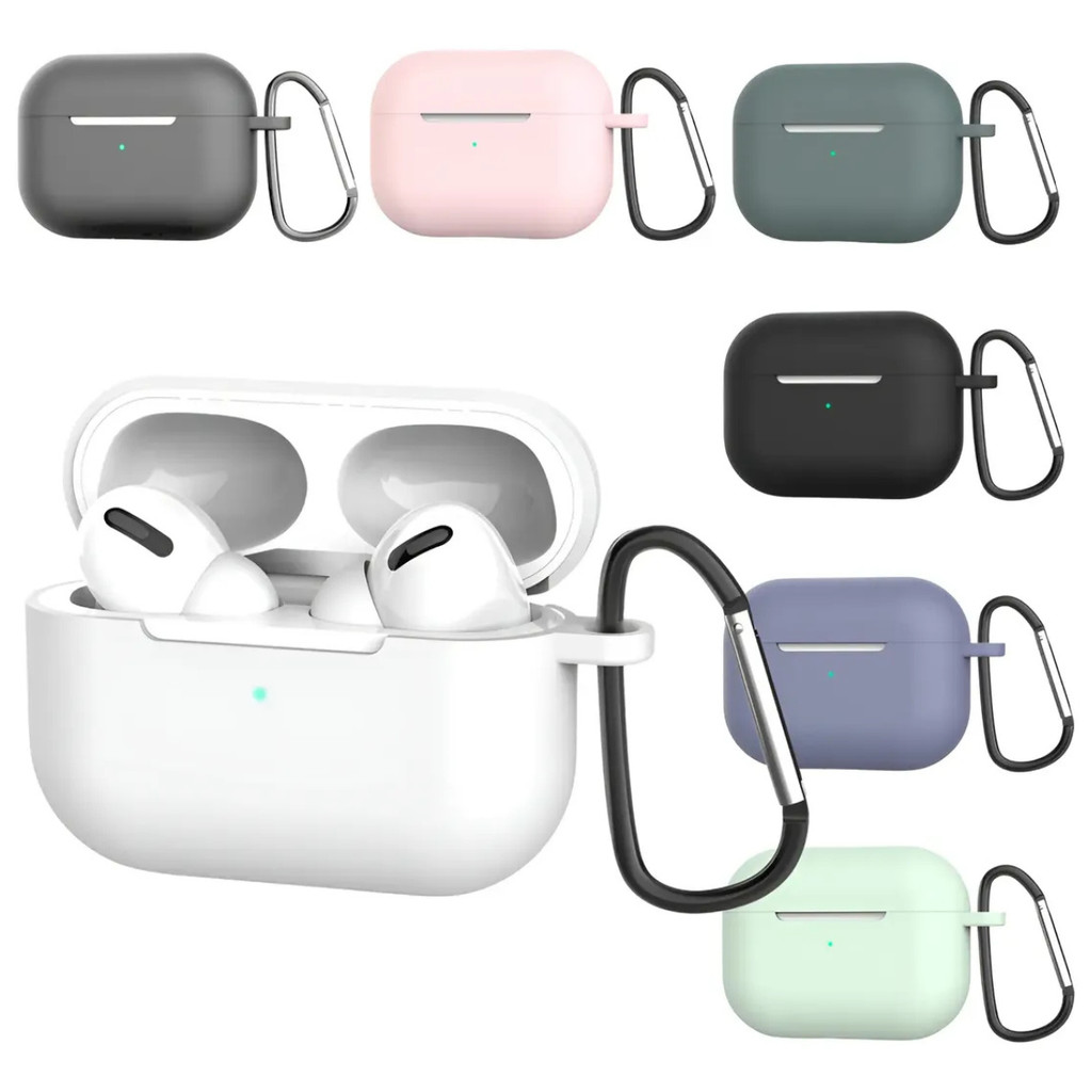 Capa Case Silicone Proteção Para AirPods Pro/pro2 Com Gancho