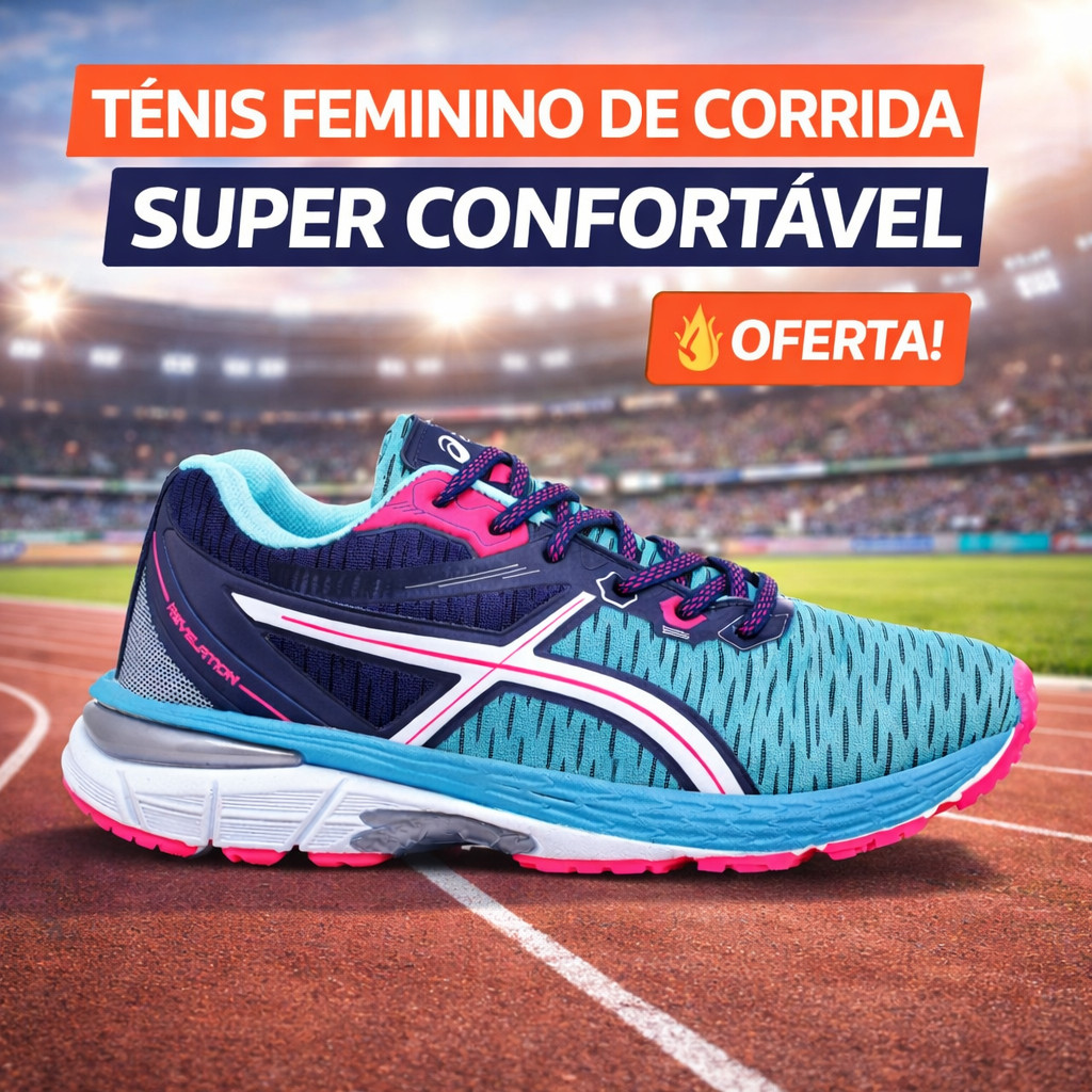 Tênis Feminino de Corrida Leve e Confortável – Academia, Caminhada e Treino com Amortecimento
