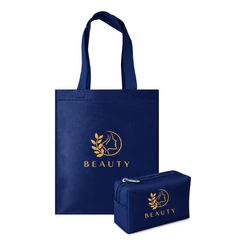 Kit 40 Ecobag tnt e Necessaire Bolsinha Personalizada com Logo