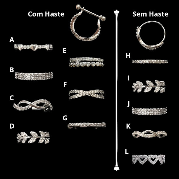 Piercing Conch em Aço Cirúrgico Inoxidável Banhado