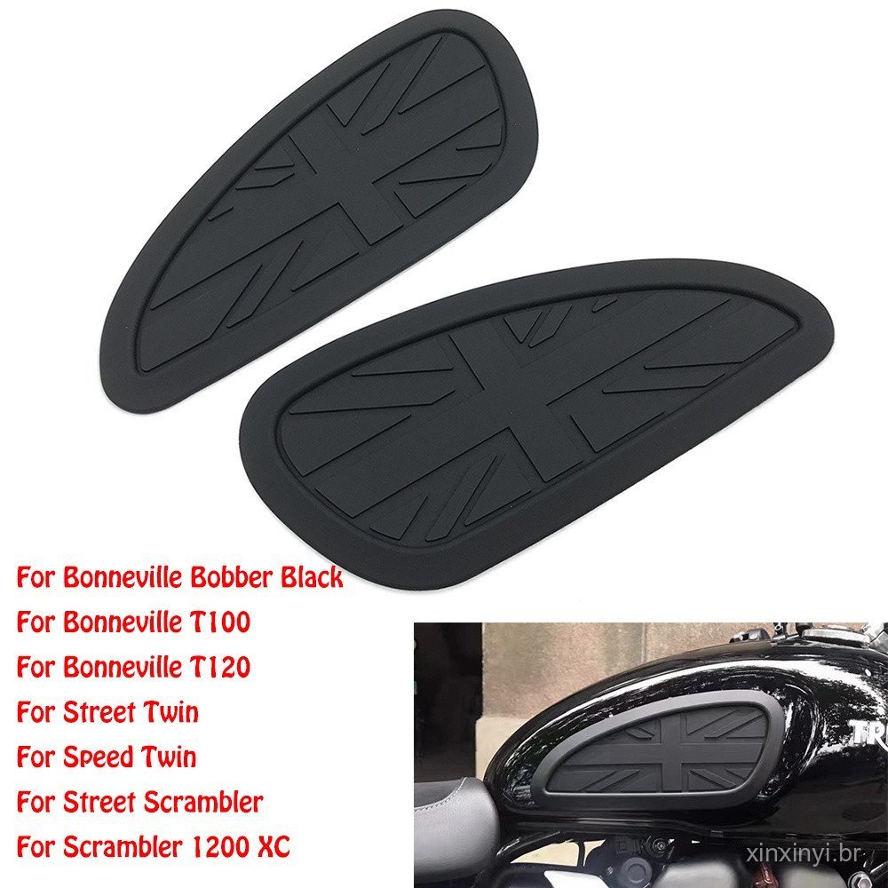 Para TRIUMPH Bonneville Bobber Black T100 T120 Street Twin Speed Scrambler 1200 XC Motocicleta Adesivo Antiderrapante pa