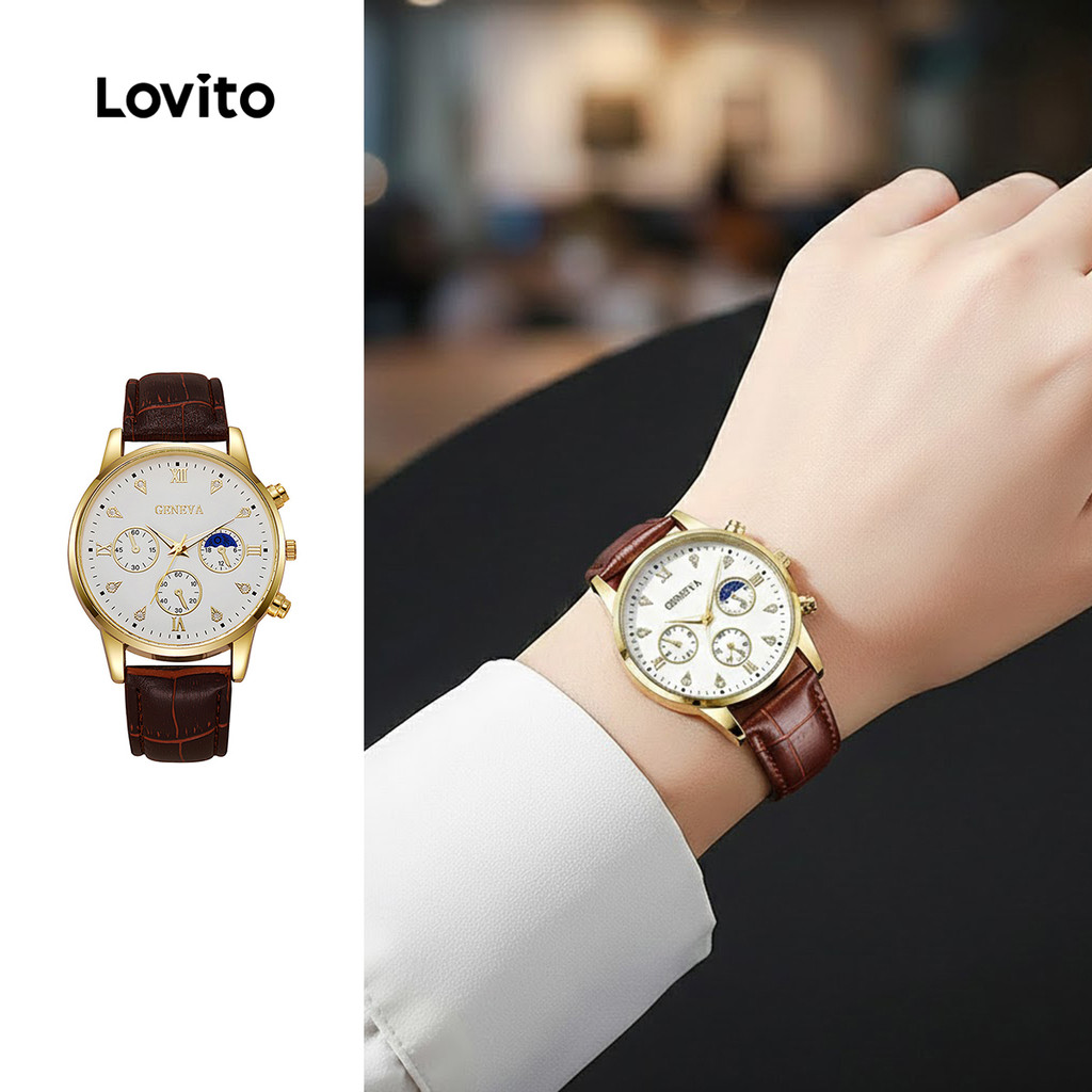 Lovito Relógio Casual Retrô de Quartzo LFA108202