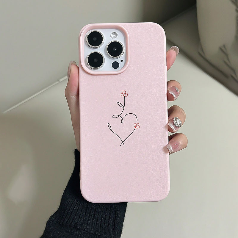 puro Coração com padrão de coração para iPhone 7 8 12 13 14 15 16 17 PRO PROMAX PLUS AIR 16E 17AIR X XS XR XSMAX