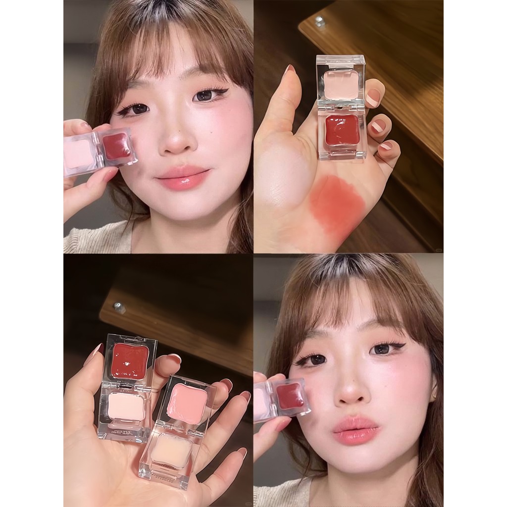 Corretivo Brightening Blush Batom Um clique e ganhe!Multi-efeito brilho labial bochecha creme fosco brilho de água estil