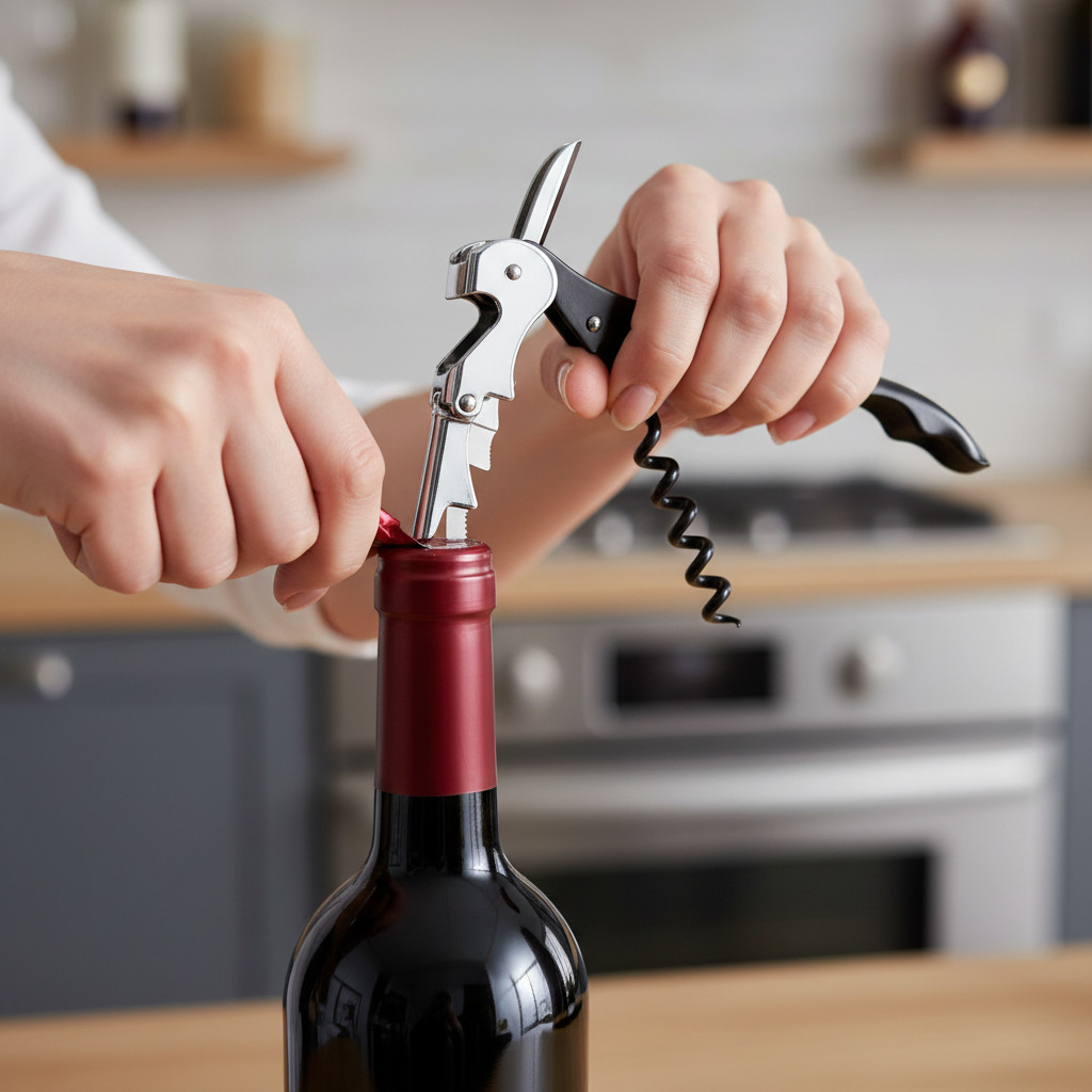 Abridor Vinho Inox 3 em 1 Saca Rolhas Garçom Resistente