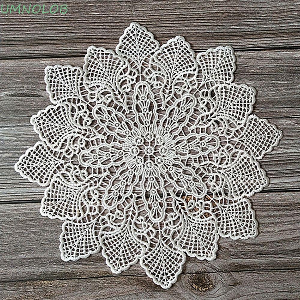 UMNOLOB Placemat Oco Delicado Toalha De Mesa Tapete De Renda Bordado Flor Guardanapo