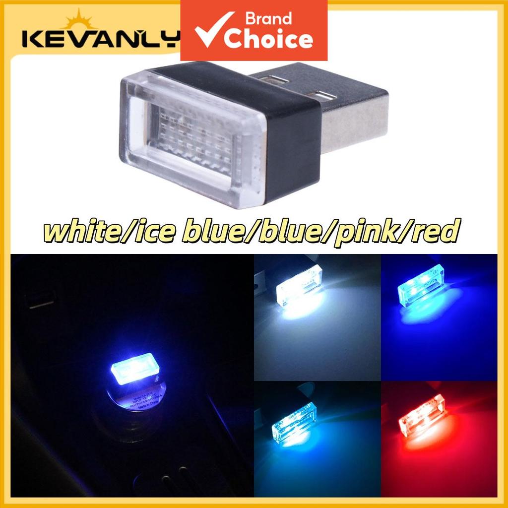  KEVANLY 1 unidade de Luzes Atmosféricas Mini USB Cristal/Branco/Vermelho, Lâmpada Decorativa de Porta para PC de Carro,