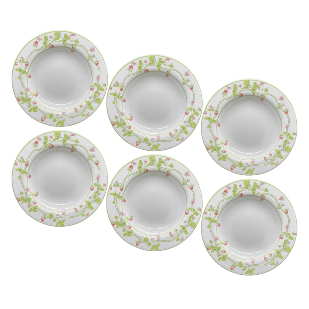 Jogo de Prato Fundo Jantar Refeição 25cm Kit 6 Peças Picnic