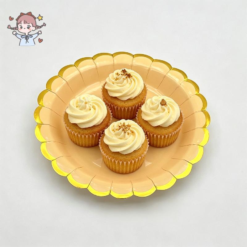 Pratos De Papel Coloridos , Descartáveis , Estilo Macaron , Festa , 9 Polegadas Jantar Sobremesa