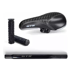 Kit Selim Banco Bike Bmx Diamond Grau Manopla Canote C/carrinho Gts Frestyle Diamond Bicicleta