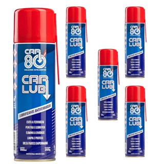 Kit 6 Unidades Car Lub Desengripante Spray 300ml - Lubrificante Antiferrugem Multiuso Ação Rápida em Oferta na Shopee