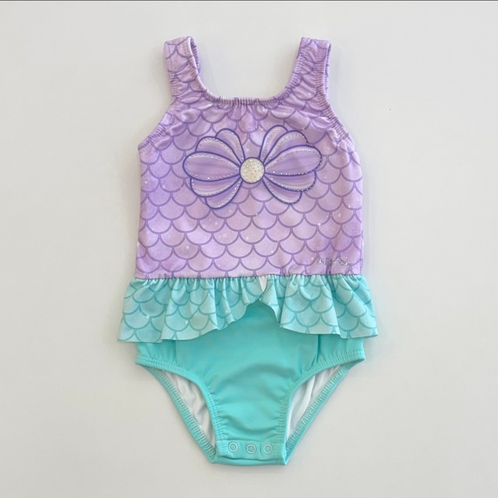 Maio UV Infantil Menina Infanti Lilas e Verde Escamas Verão Moda Praia 84814