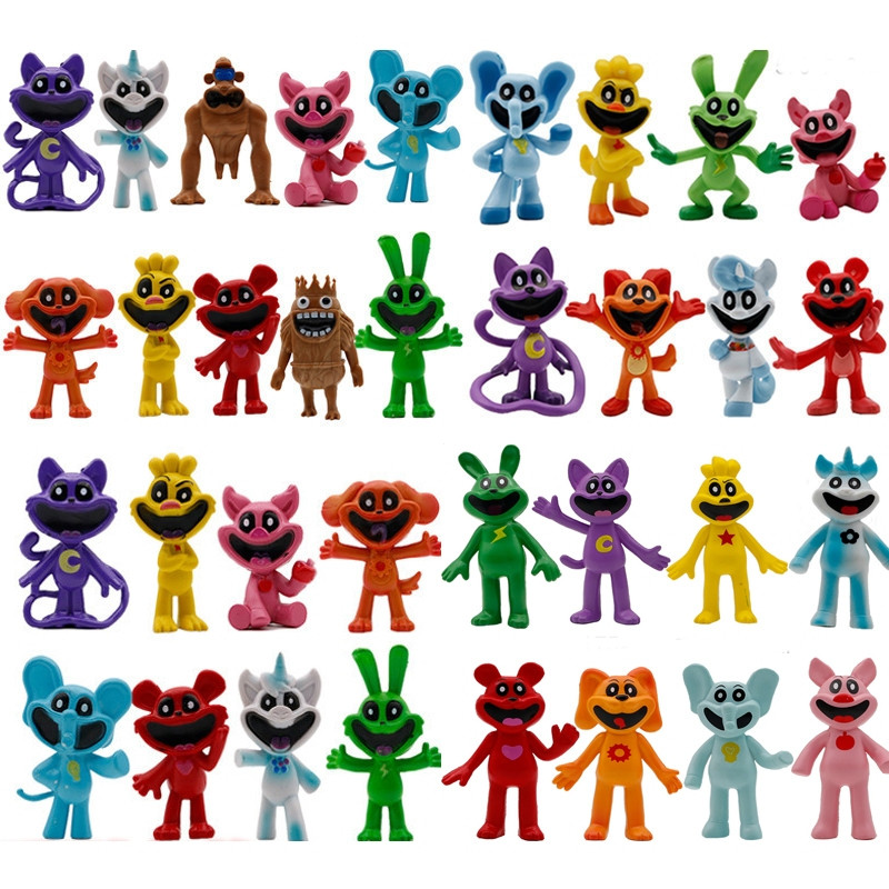 Desenho Animado Critérios Sorridentes Conjunto De Figuras Cat Nap Dog Day Catnap Dogday Modelo Doll Toy Jogo Quente PVC 