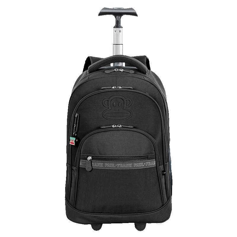 Mochila Carrinho Mega Rodas Paul Frank Classics - Preto em Oferta na Shopee